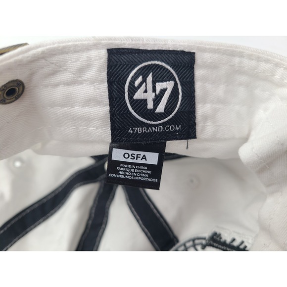 Los Angeles Lakers 47 Brand Strapback Adjustable Hat Cap Dad Men Women NBA White - Picture 14 of 14